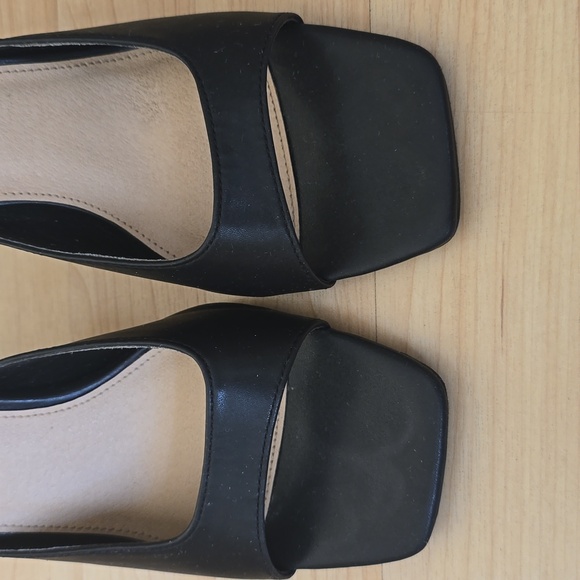 Olivia Jaymes Maysa Women's Square Open Toe Mules Heel Black Size 7.5 - Picture 4 of 9